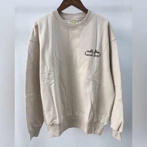 Anine Bing Beige Sweatshirt with Embroidered Detail